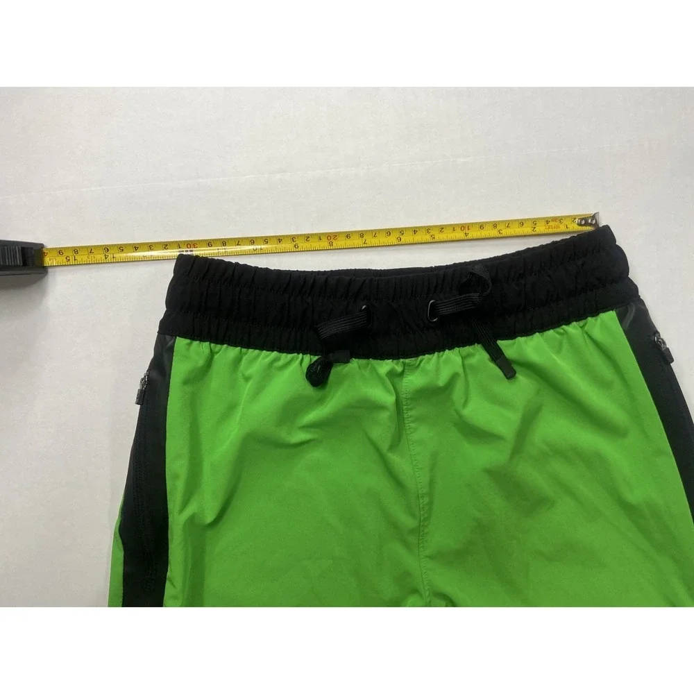 Sports Illustrated Boys Swim Trunks L 14/16 Green‎ Black Zip Pockets